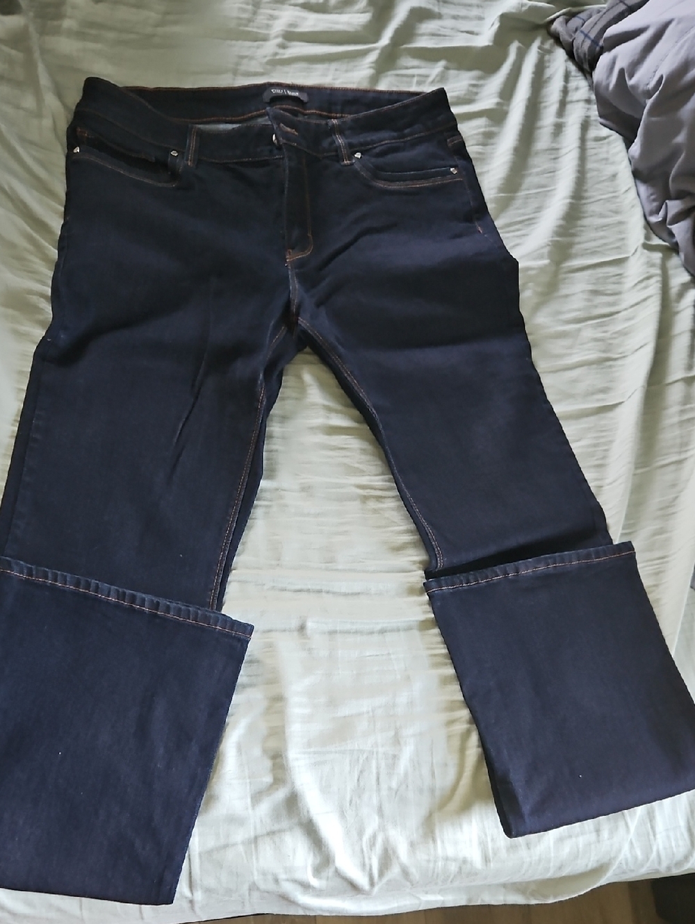 White House Black Market Dark Indigo Wide Leg Jeans